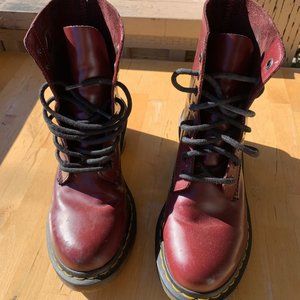 Doc Marten Clemency Boots Cherry Red